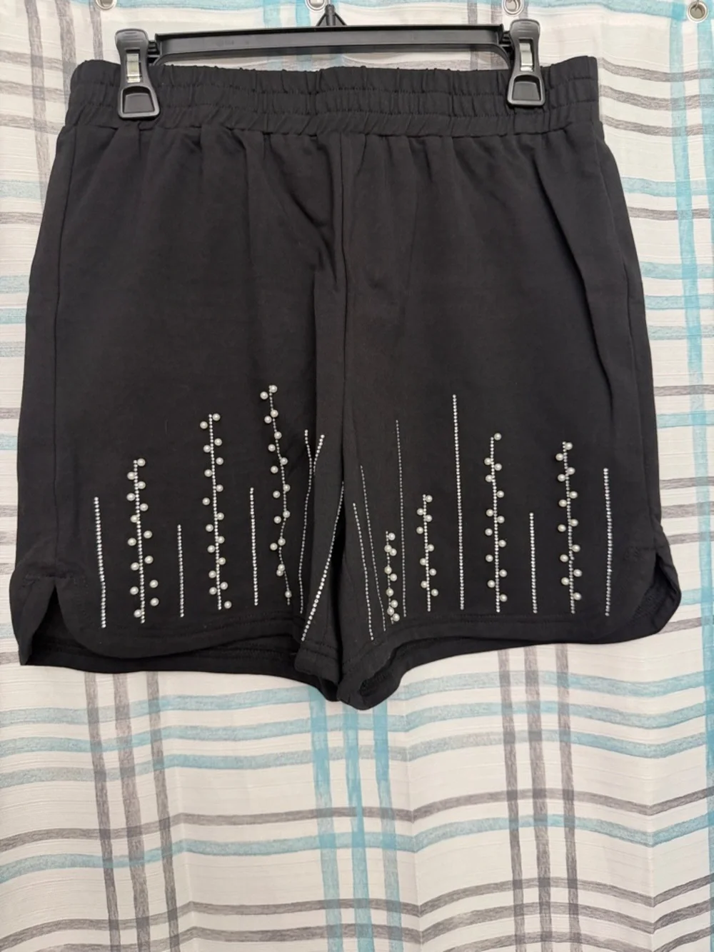 Black Embellished Two-Piece Lounge Set - Picture 6 of 7